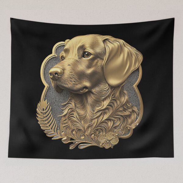 Item preview, Golden Retriever Filigree Portrait designed and sold by GoldenCuteness.