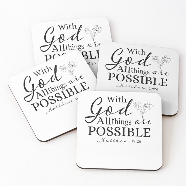 Item preview, With God All Things Are Possible Matthew 19:26 Design designed and sold by julexy.