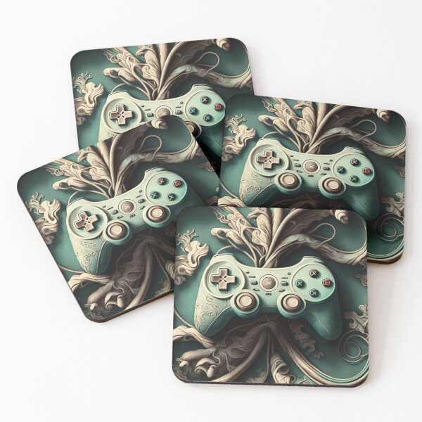 Item preview, Retro Gaming Frenzy: Abstract Game Controller Art designed and sold by plachy78.
