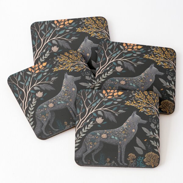 Item preview, Nordic Style Folk Art of a wolf designed and sold by Visual-wallart.