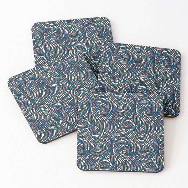 Item preview, Abstract Micro Mosaic - Lavender and Cerulean Blue designed and sold by appleyards.