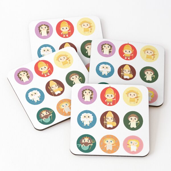 Item preview, funny Ancient greek gods and goddess | pack of 9 greek gods for kids designed and sold by Deco-Design.