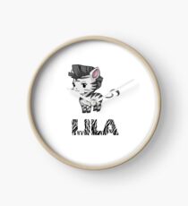 Zebra Lila Clock