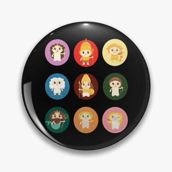 Artikelvorschau, lustige antike griechische Götter und Göttinnen | Packung mit 9 griechischen Göttern für Kinder entworfen und verkauft von Deco-Design.