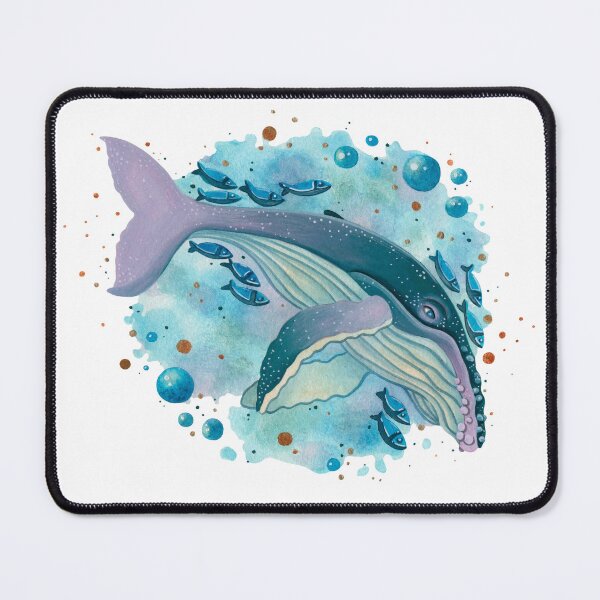 Item preview, colorful humpback whale designed and sold by adeillustrator.