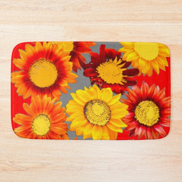 Item preview, SUNFLOWER PATTERNS GREY-RED ABSTRACT ART designed and sold by sharlesart.