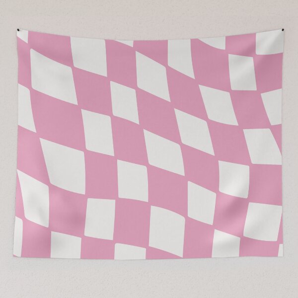 Item preview, Wavy Pink and White Checkers designed and sold by asymmetrickid.
