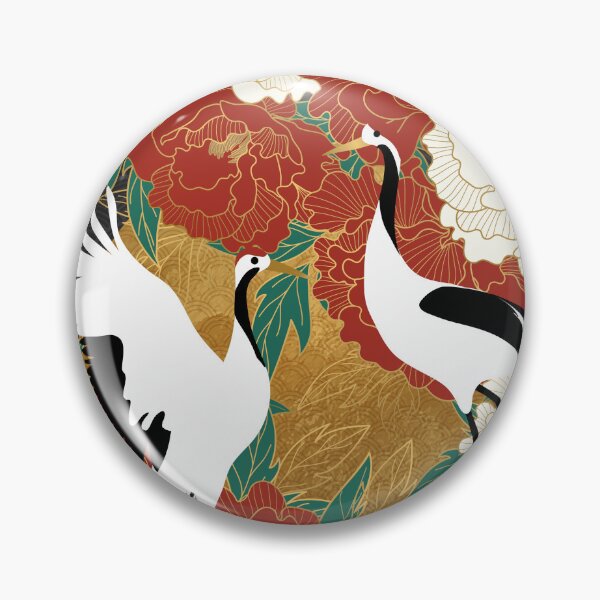 Item preview, raditional classical auspicious peony  crane shading designed and sold by UnaWu533.