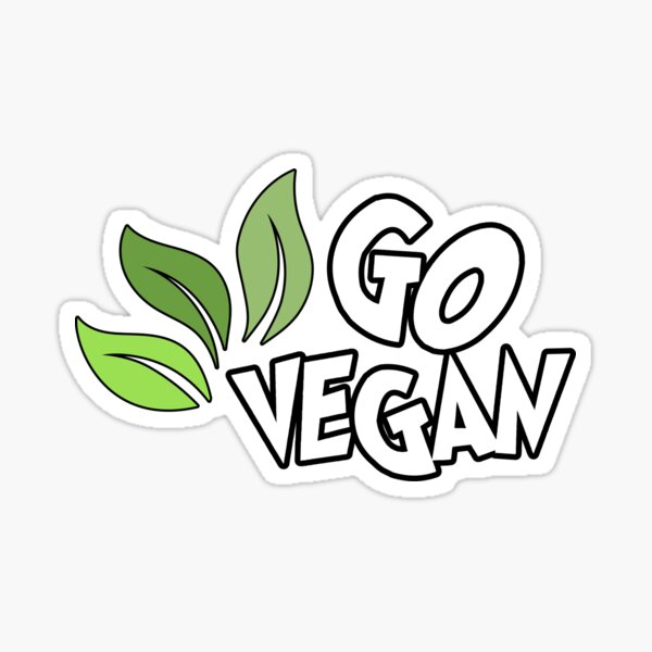 Go Vegan Hand-drawn by Marcus Sticker