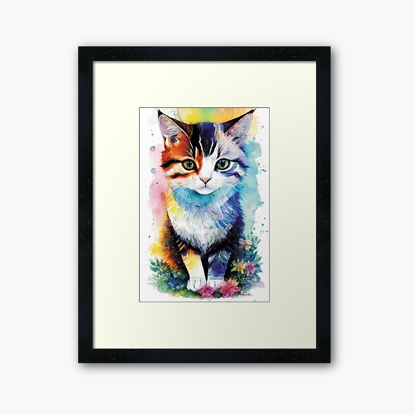 Aperçu de l'œuvre Chat arc-en-ciel créée et vendue par asandtrout.