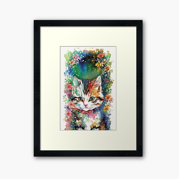 Aperçu de l'œuvre Chat Flower-Power créée et vendue par asandtrout.