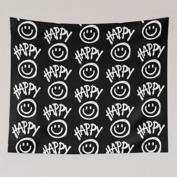 Item preview, HAPPY - smiley face graffiti ( : designed and sold by RIVEofficial.