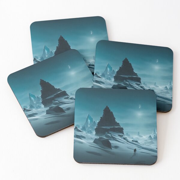Item preview, Ai Generated Art - Night Ice Mountains designed and sold by Bluartec.