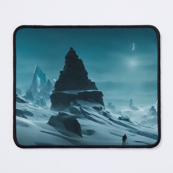 Item preview, Ai Generated Art - Night Ice Mountains designed and sold by Bluartec.