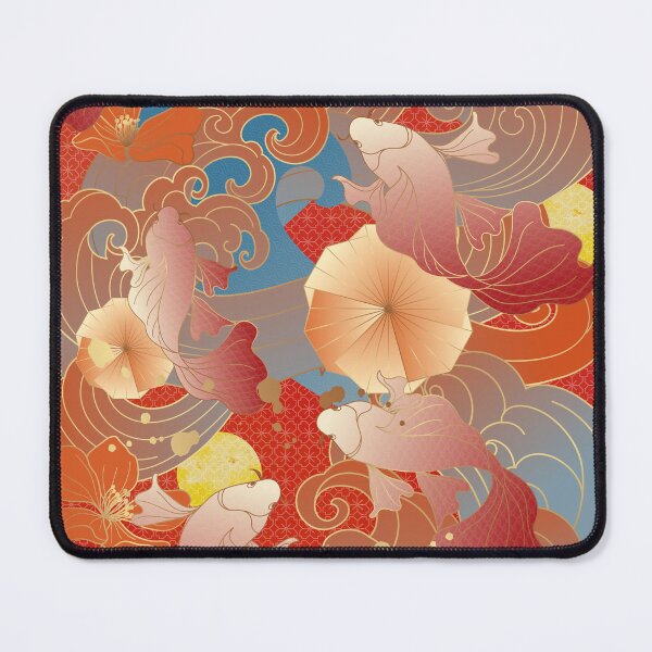Item preview, auspicious cherry blossom  wave goldfish shading designed and sold by UnaWu533.