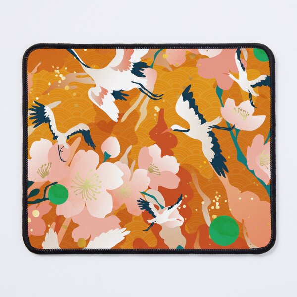 Item preview, auspicious colorful cloud peach blossom crane shading designed and sold by UnaWu533.