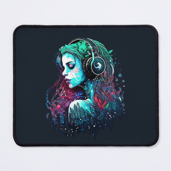 Item preview, Beautiful Woman, Mermaid, DJ, Headphones, Way of Water, Music designed and sold by boom-art.