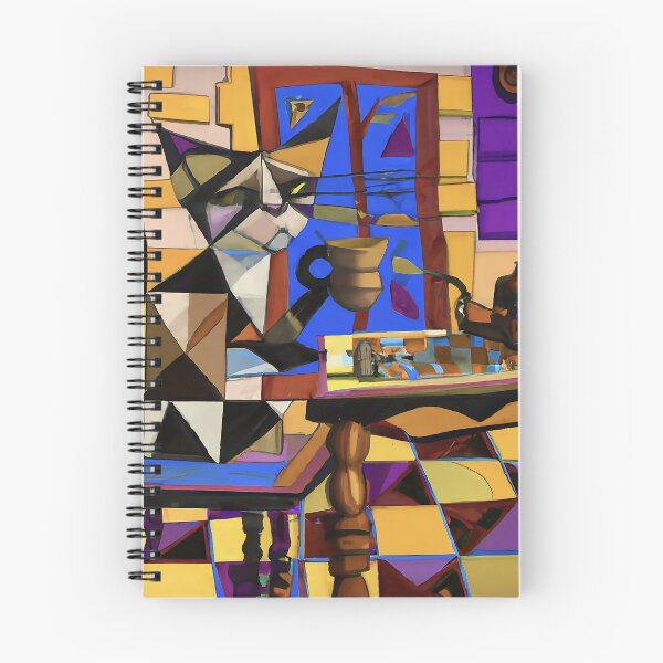 Item preview, Cubist Rendering of a Cat Drinking Tea designed and sold by PlaceablePiece.