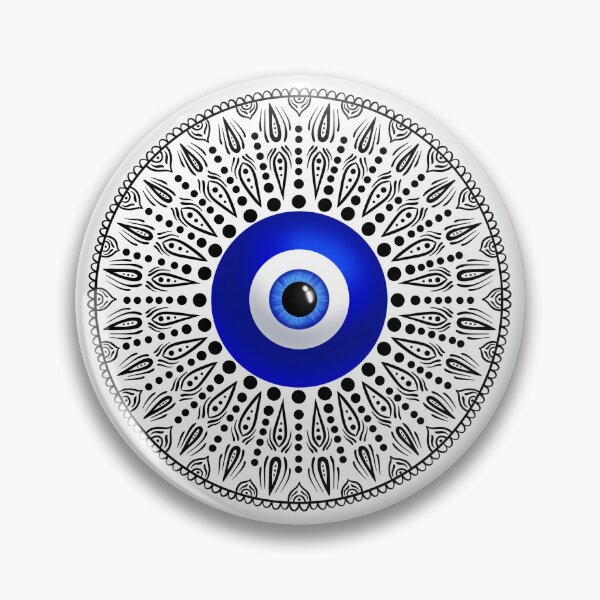 Item preview, Evil eye black circle mandala designed and sold by PMDesigns222.
