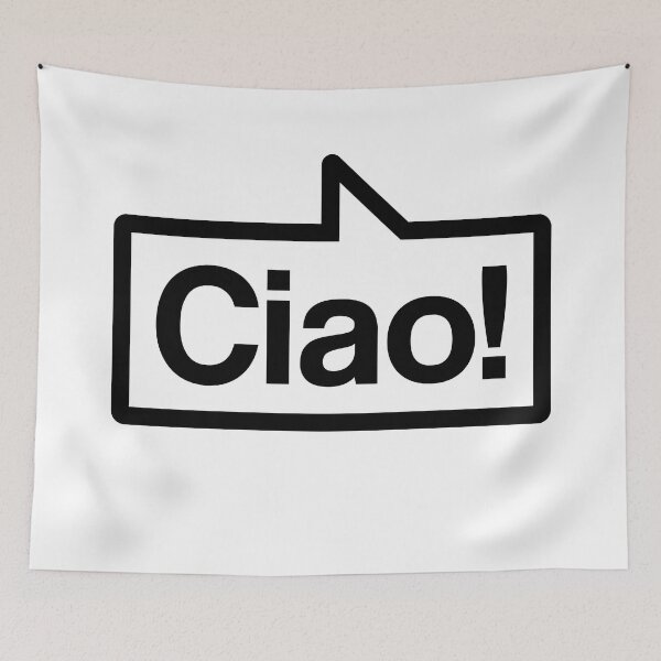 Item preview, Ciao - Talking Shirt (Black) designed and sold by Justin Ellis.