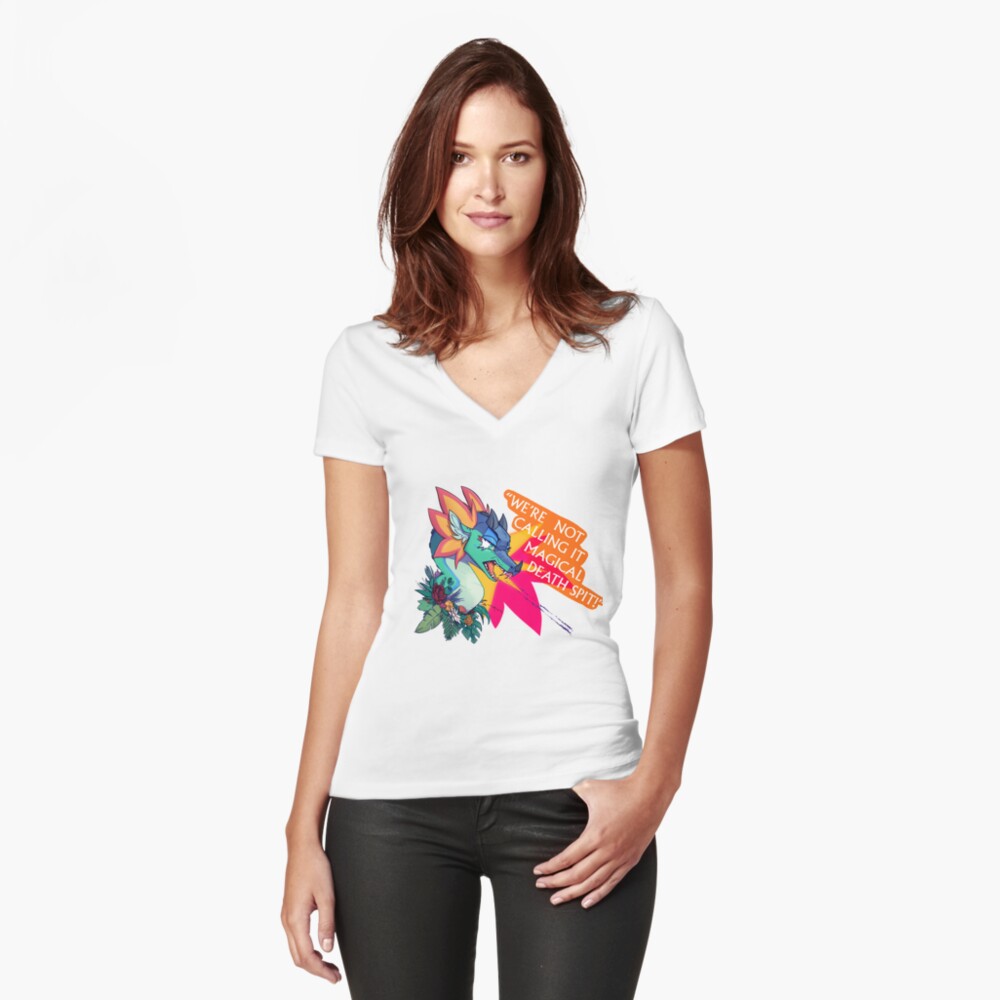 Item preview, Fitted V-Neck T-Shirt designed and sold by Calladoodles.