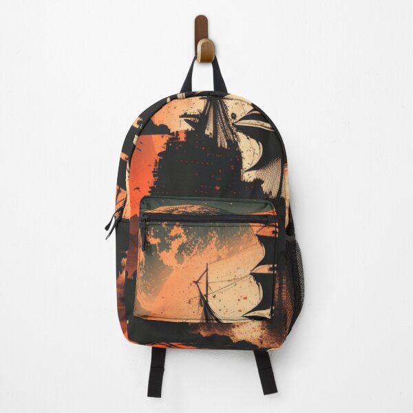 Item preview, Pirate ship in sunset designed and sold by Paintandgo.