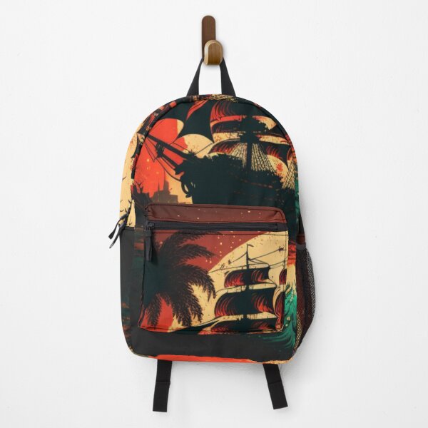 Item preview, Pirate ship in sunset designed and sold by Paintandgo.
