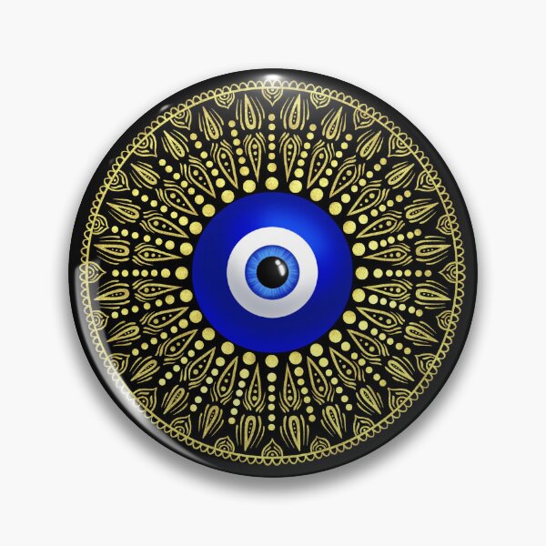 Item preview, Evil eye gold circle mandala designed and sold by PMDesigns222.