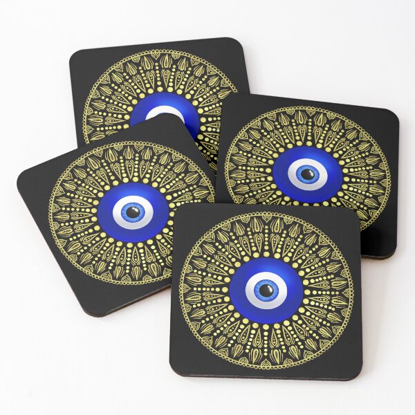 Item preview, Evil eye gold circle mandala designed and sold by PMDesigns222.