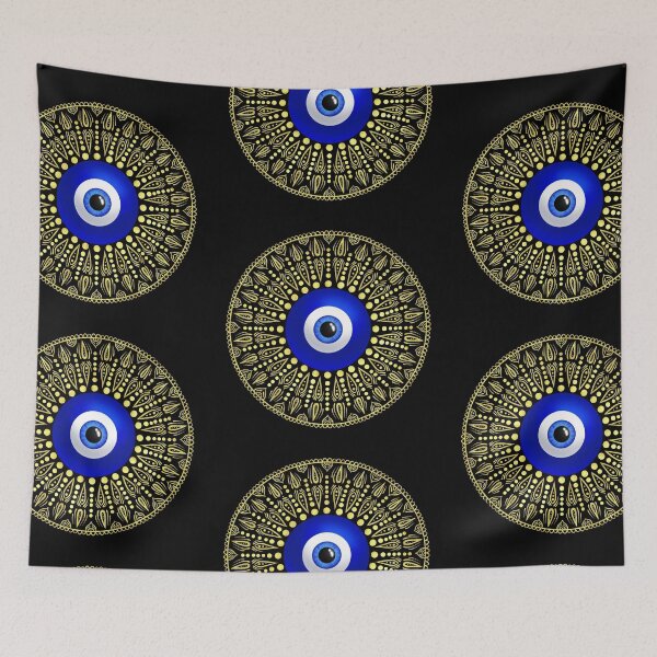 Aperçu de l'œuvre Mandala de cercle d'or mauvais œil créée et vendue par PMDesigns222.