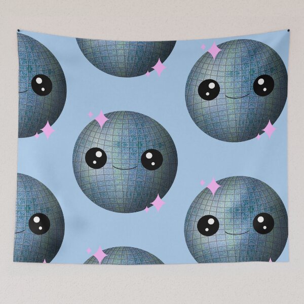 Item preview, Kawaii Disco Ball in Blue designed and sold by maddydoodlesoup.