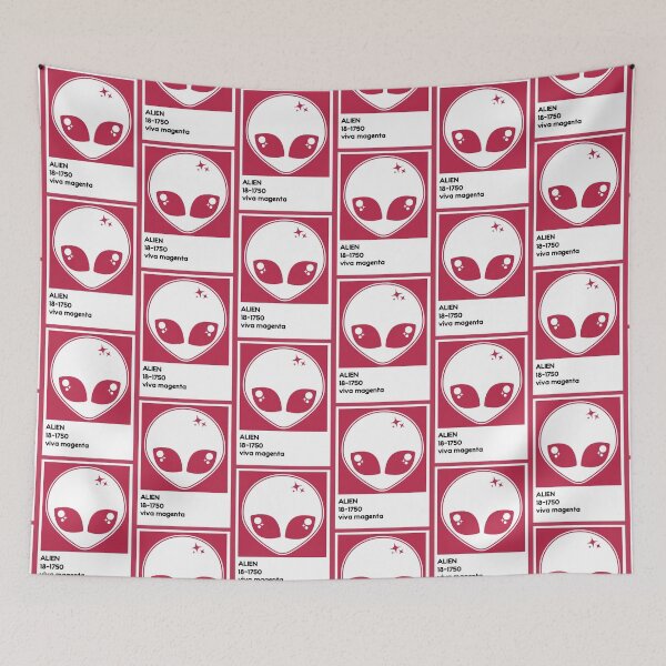 Item preview, Kawaii Alien Viva Magenta designed and sold by sasyall.