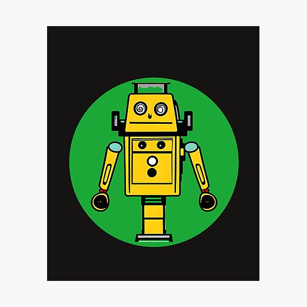 Item preview, CUTE YELLOW ROBOT designed and sold by starfishstuff.