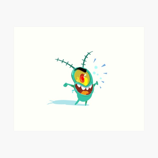 Plankton from Spongebob Squarepants being evil | Sticker