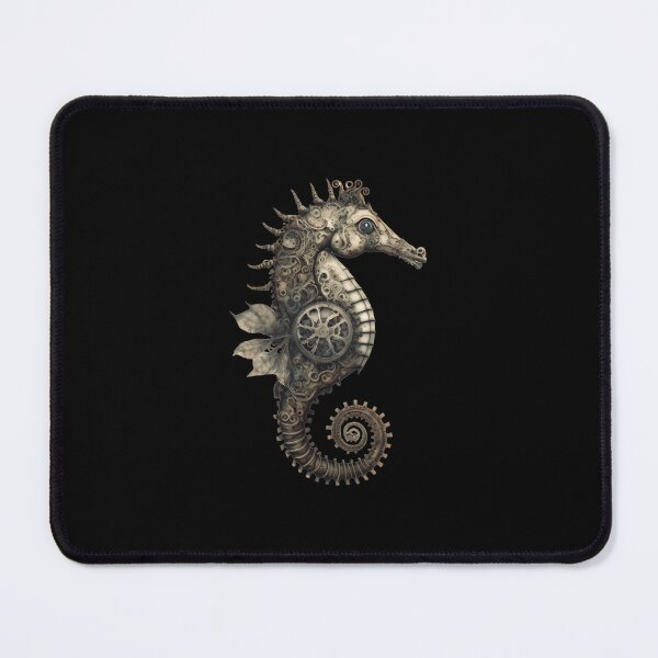 Item preview, Steampunk, seahorse, sea animals, retro technic style designed and sold by boom-art.