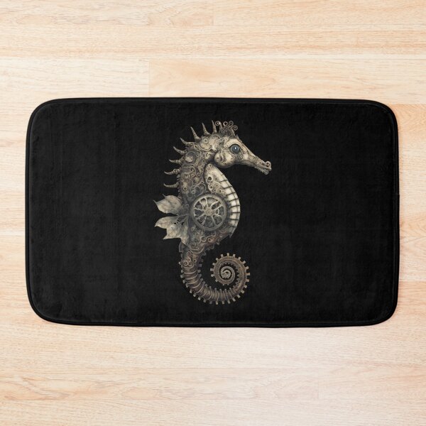 Item preview, Steampunk, seahorse, sea animals, retro technic style designed and sold by boom-art.