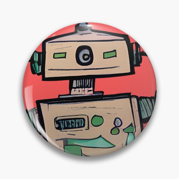 Item preview, CUTE BROWN ROBOT designed and sold by starfishstuff.