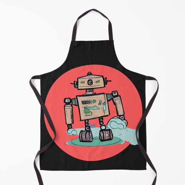 Item preview, CUTE BROWN ROBOT designed and sold by starfishstuff.