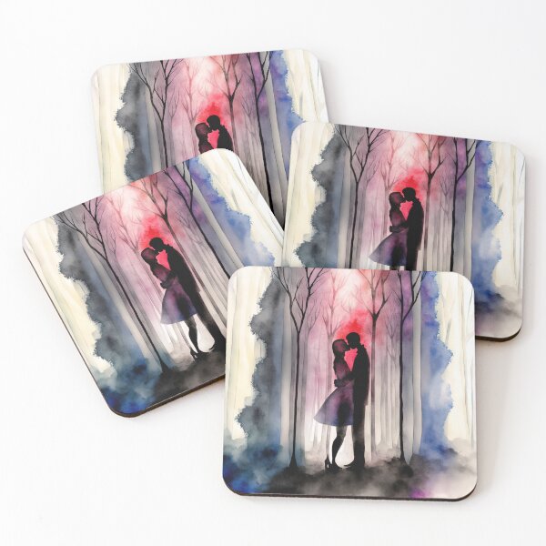 Item preview, First Kiss in a Valentine Forest designed and sold by ImageVortex.