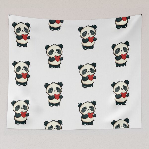 Item preview, Panda Heart designed and sold by hennahsheikh.