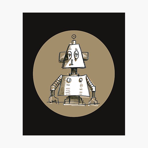 Item preview, CUTE WHITE ROBOT designed and sold by starfishstuff.