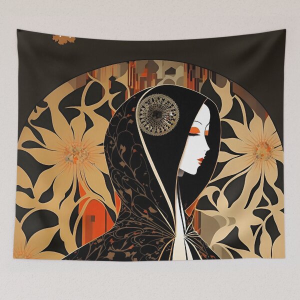 Item preview, Royal Blooms: A Queen in a Robe Surrounded by a Garden of Flowers designed and sold by Digital-Dreamer.
