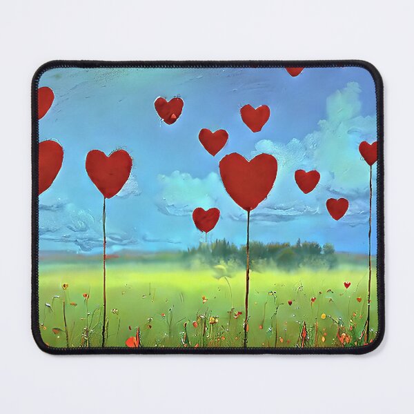 Item preview, meadow with hearts designed and sold by bogfl.