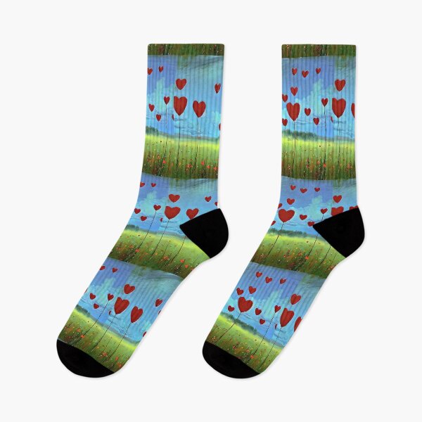 Item preview, meadow with hearts designed and sold by bogfl.