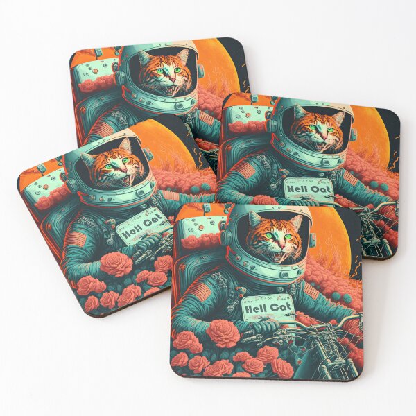 Item preview, Ride Wild with Hell Cat Space Kitty  designed and sold by wildcrazylove.