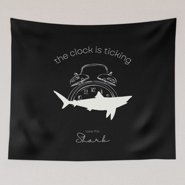 Item preview, Protect The Shark Save the Shark The Clock is Ticking Long T-shirt designed and sold by MagicWolfStar.
