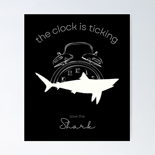 Item preview, Protect The Shark Save the Shark The Clock is Ticking Long T-shirt designed and sold by MagicWolfStar.