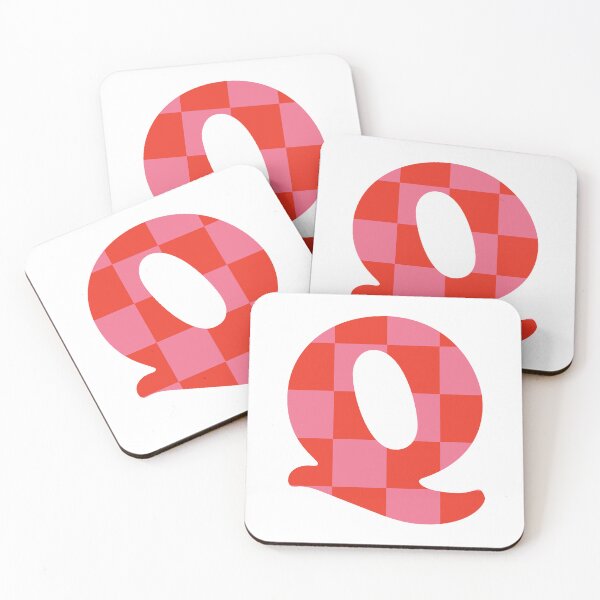 Item preview, Q - Bold Letter | Pink & Red designed and sold by rracheell.