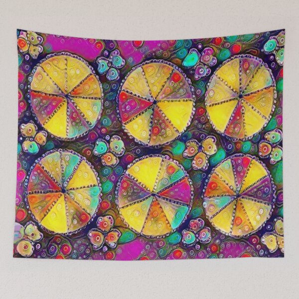 Item preview, Colorful parasols surrounded by flowers viewed from above. designed and sold by jumapa.