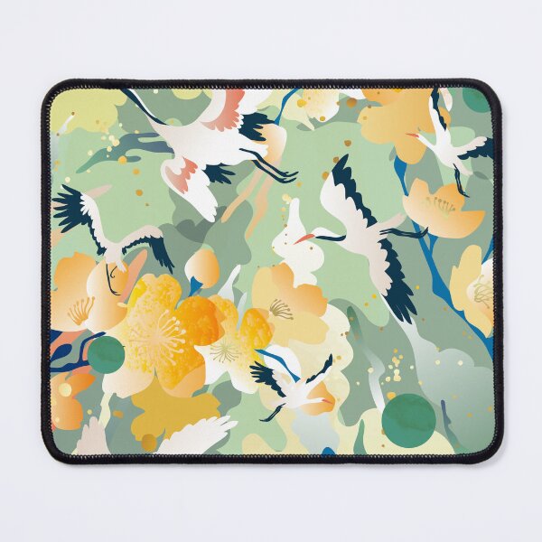 Item preview, auspicious colorful cloud peach blossom crane shading designed and sold by UnaWu533.